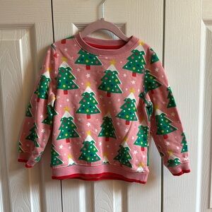 Mini Boden Toddler Girls Christmas Tree Sweatshirt